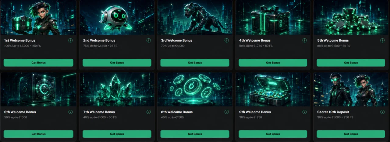 kickback casino welcome bonus